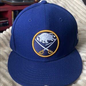 New Era Blue and Gold Buffalo Sabres Fitted Hat